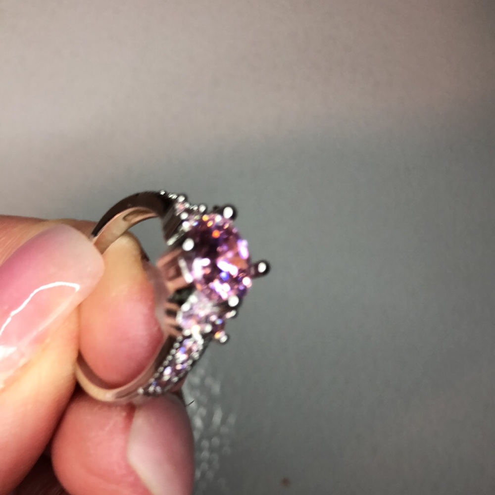 3/$25 18k Plated Pink Diamond Ring - Picture 5 of 9